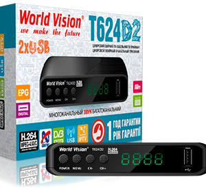 ТВ ресивер World Vision T624D2 , черный